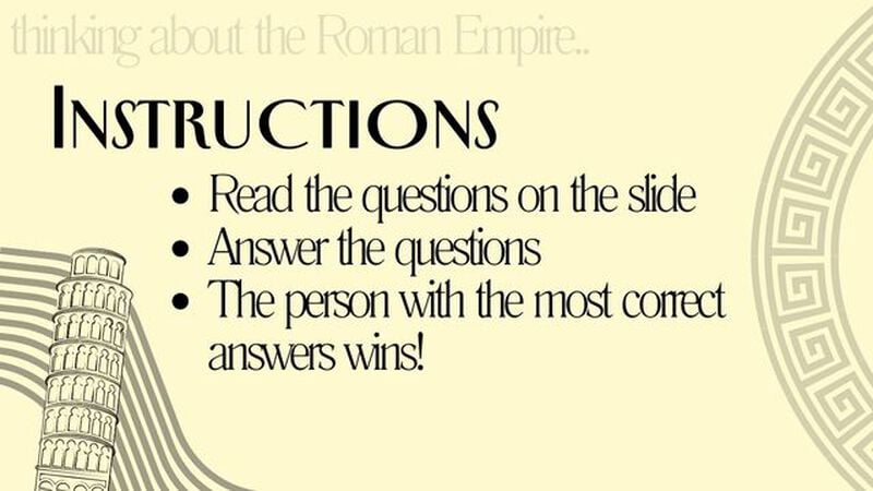 No Place Like Rome: A Quiz Thinking about the Roman Empire
